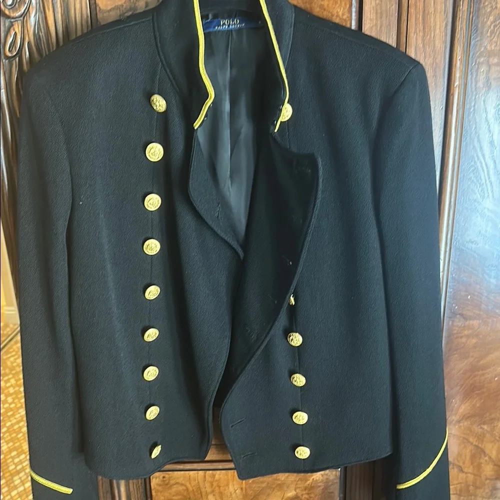 Ralph Lauren black style military style jacket with gold buttons - Picture 1 of 4